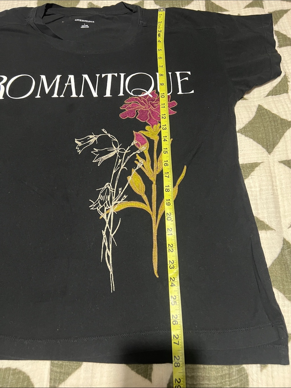 Anthro Embroidered Graphic Romantique Tee - Picture 10 of 10
